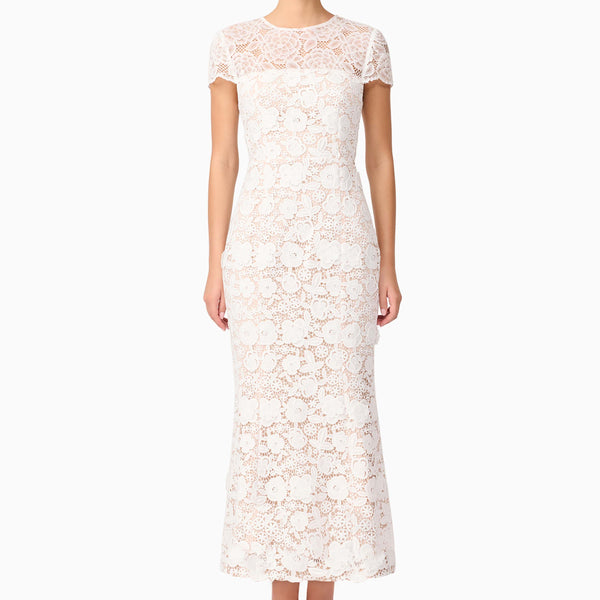 Margot Lace Maxi Dress in White – Elliatt