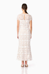 Margot Lace Maxi Dress in White