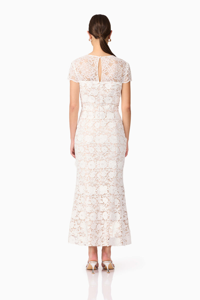 Margot Lace Maxi Dress in White