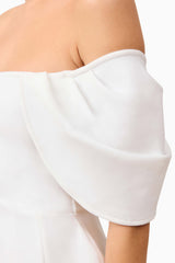 Fiona Off The Shoulder Mini Dress in White