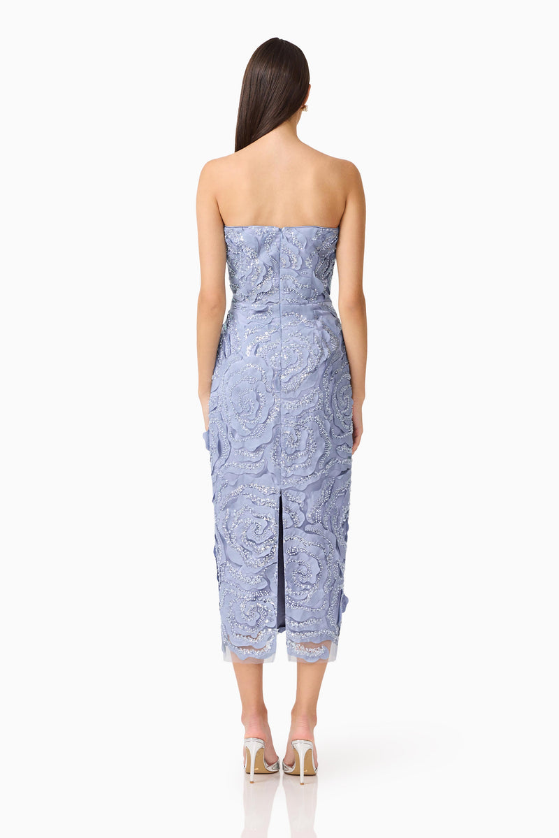 elliatt times dress blue Elisa Column Midi - Steel - XXS V-day date night Black Rae Blouse | This flower Shoe Size:US11/UK10/EU44