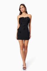 Charlotte Strapless Mini Dress in Black Elliatt Charlotte Strapless Mini Dress in Black Elliatt