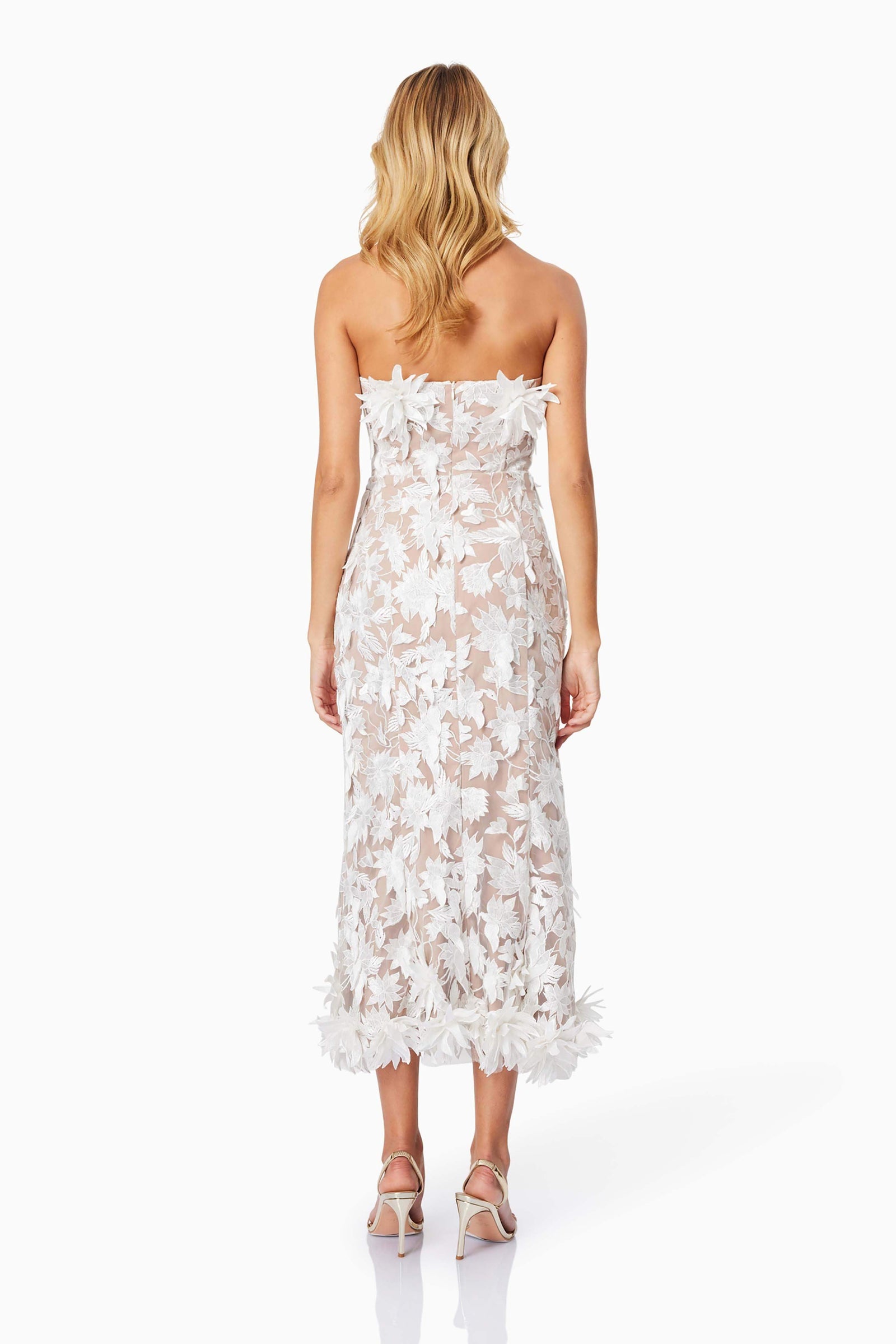white christmas dresses Valentina Pink Butterfly Maxi Dress - US 18