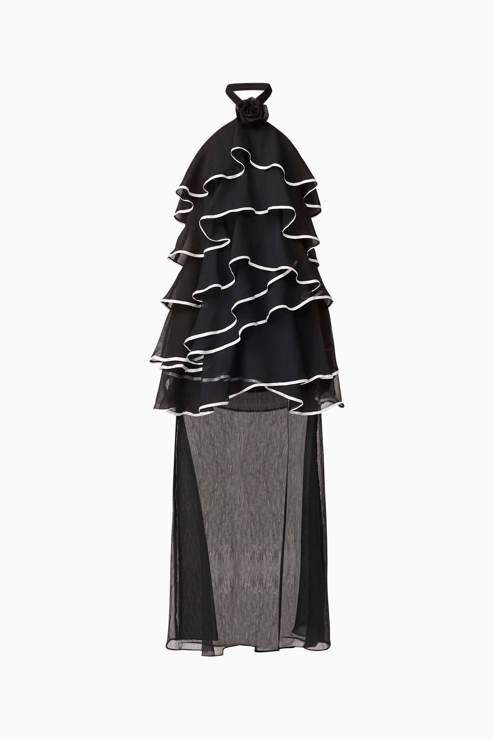 Melissa Halter Maxi Dress in Black | Tiered Detailing Elliatt Melissa Halter Maxi Dress in Black | Tiered Detailing Elliatt