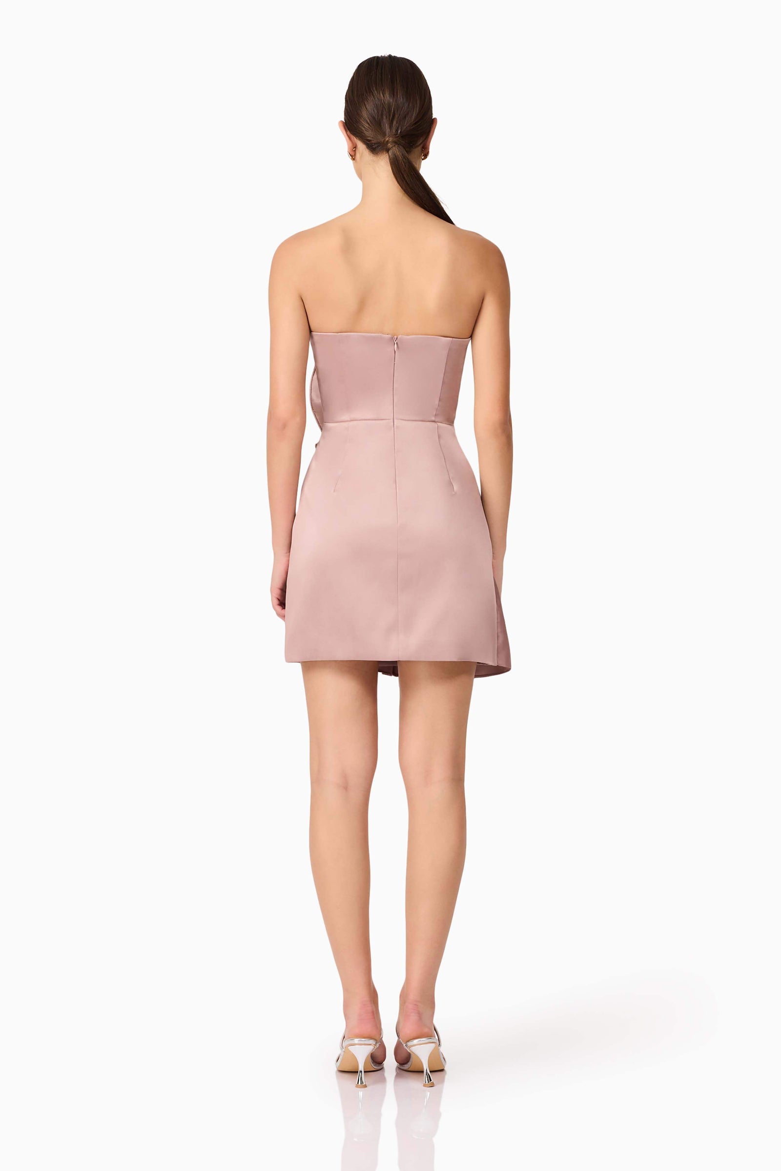 knee length dresses for ladies Laura Strapless Mini Dress in Pink