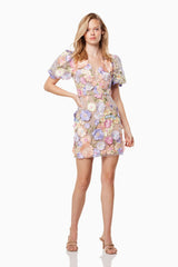 Anthea 3D Lace Mini Dress - Purple - XS - ELLIATT Anthea 3D Lace Mini Dress - Purple - XS - ELLIATT