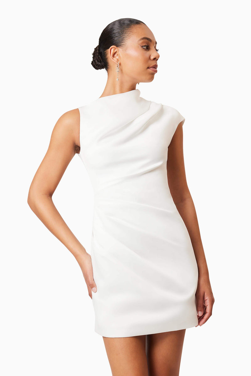 Rose Asymmetrical Mini Dress - White - XL - ELLIATT Rose Asymmetrical Mini Dress - White - XL - ELLIATT