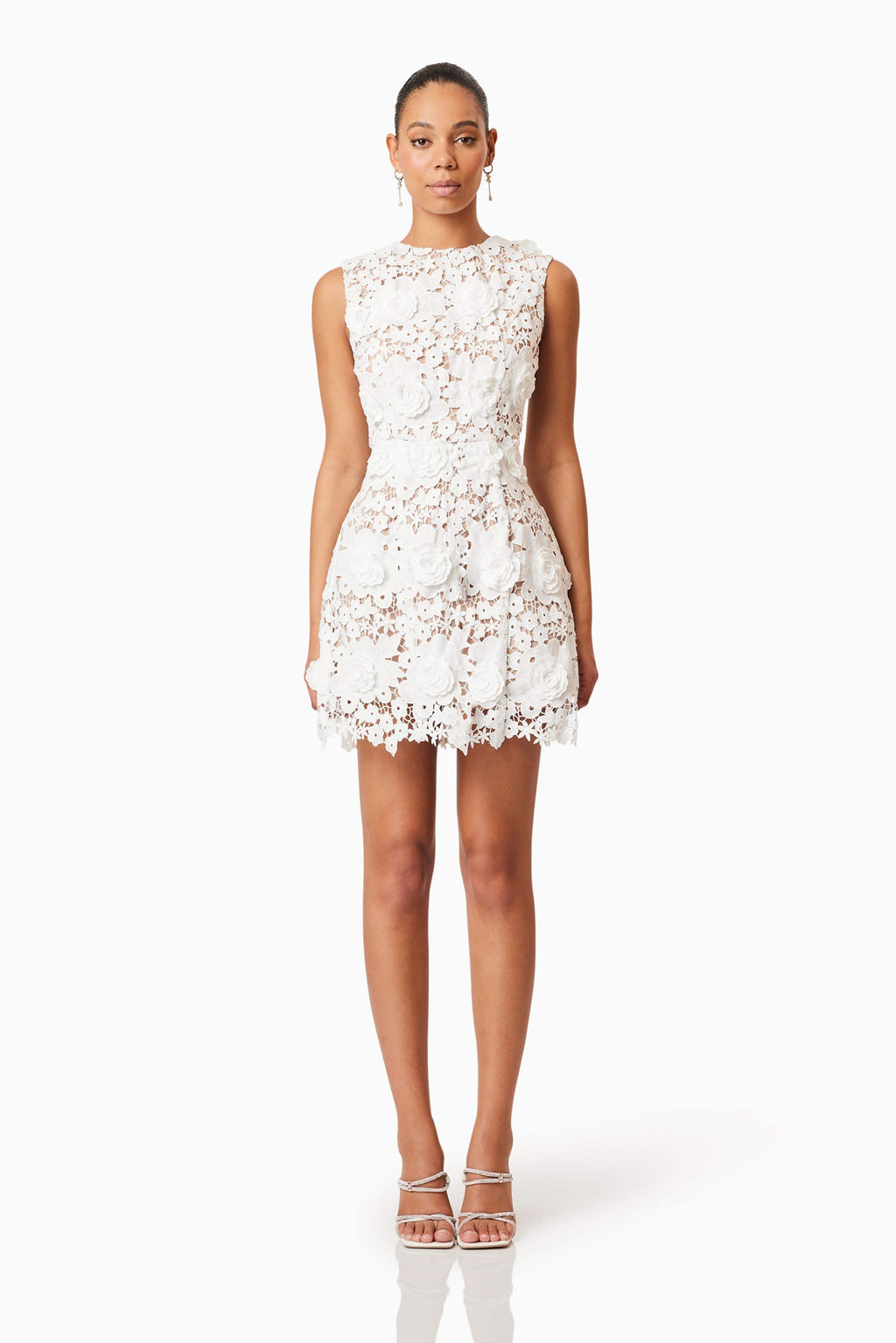 elliatt white lace dress Evelin Lace Gown in White