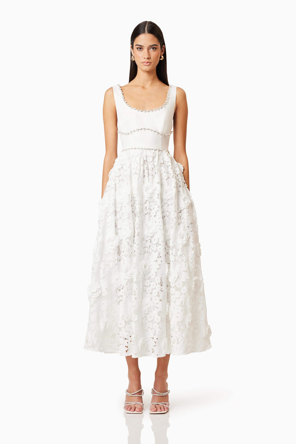 chinese dress ladies Elliatt Roselyn lace midi dress – BREAD BOUTIQUE main image 1