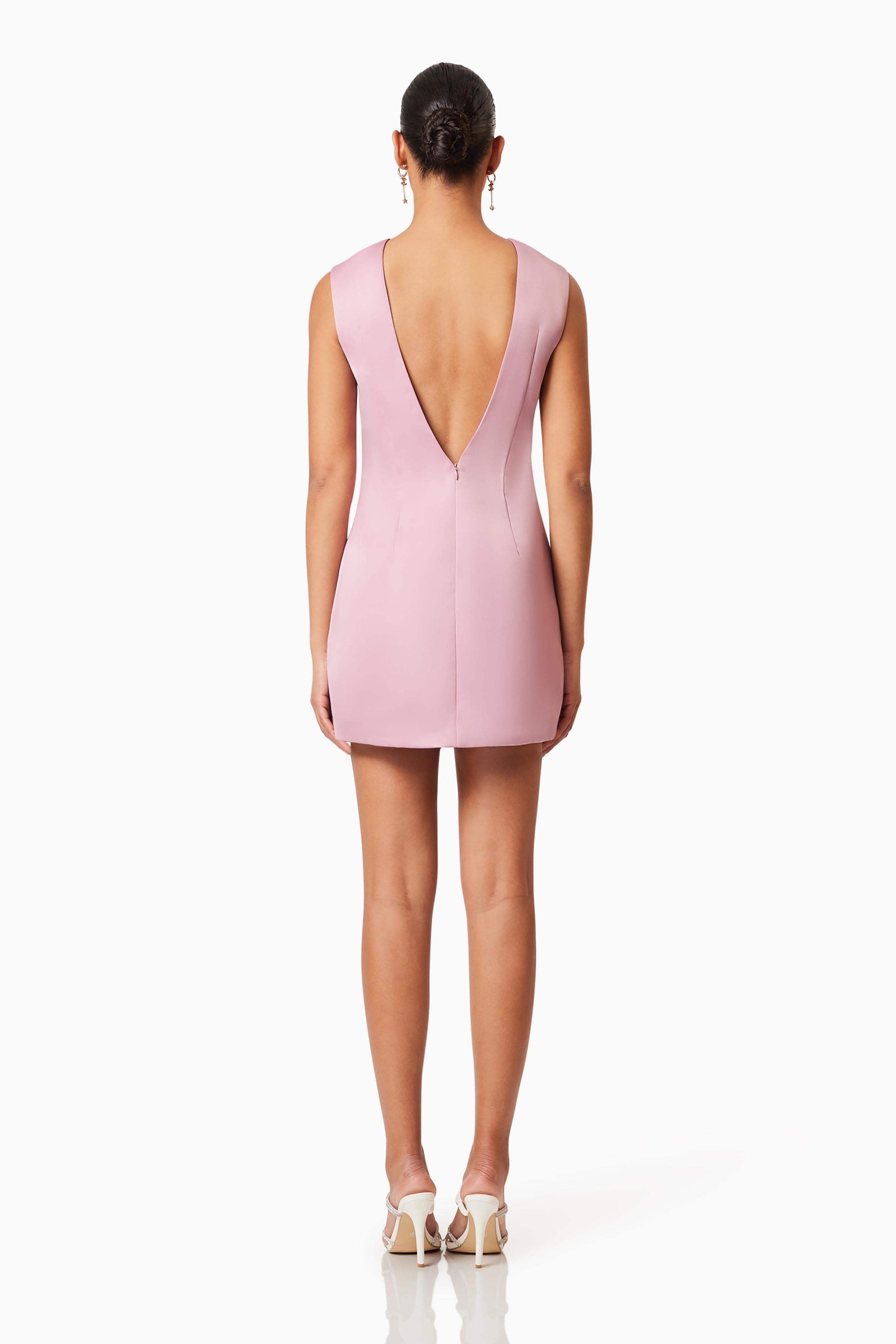 Rose Bow Shift Dress in Pink | Pearl Detail Elliatt Rose Bow Shift Dress in Pink | Pearl Detail Elliatt