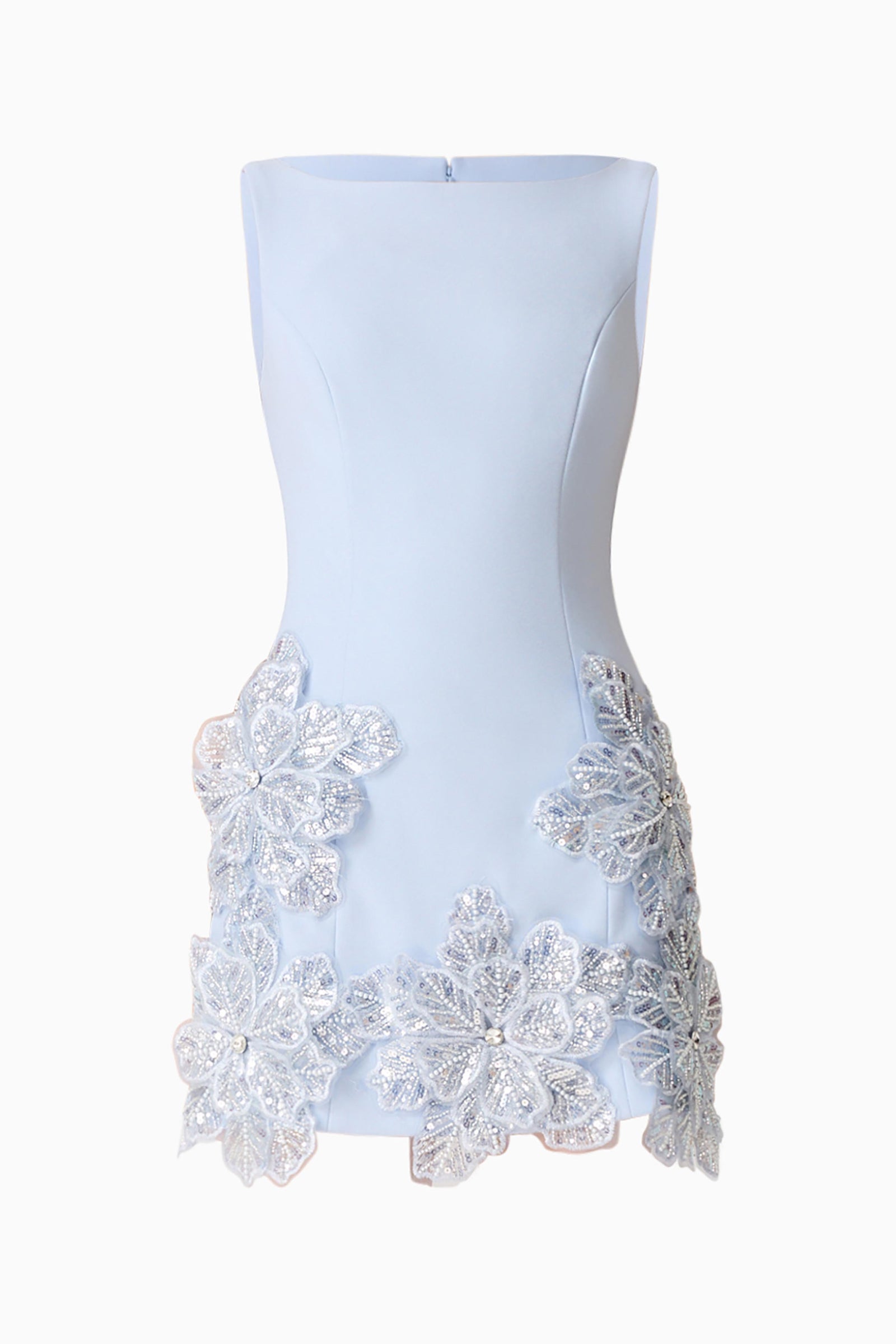 Skye Embellished Mini Dress in Blue | Beaded Floral Detail Elliatt Skye Embellished Mini Dress in Blue | Beaded Floral Detail Elliatt