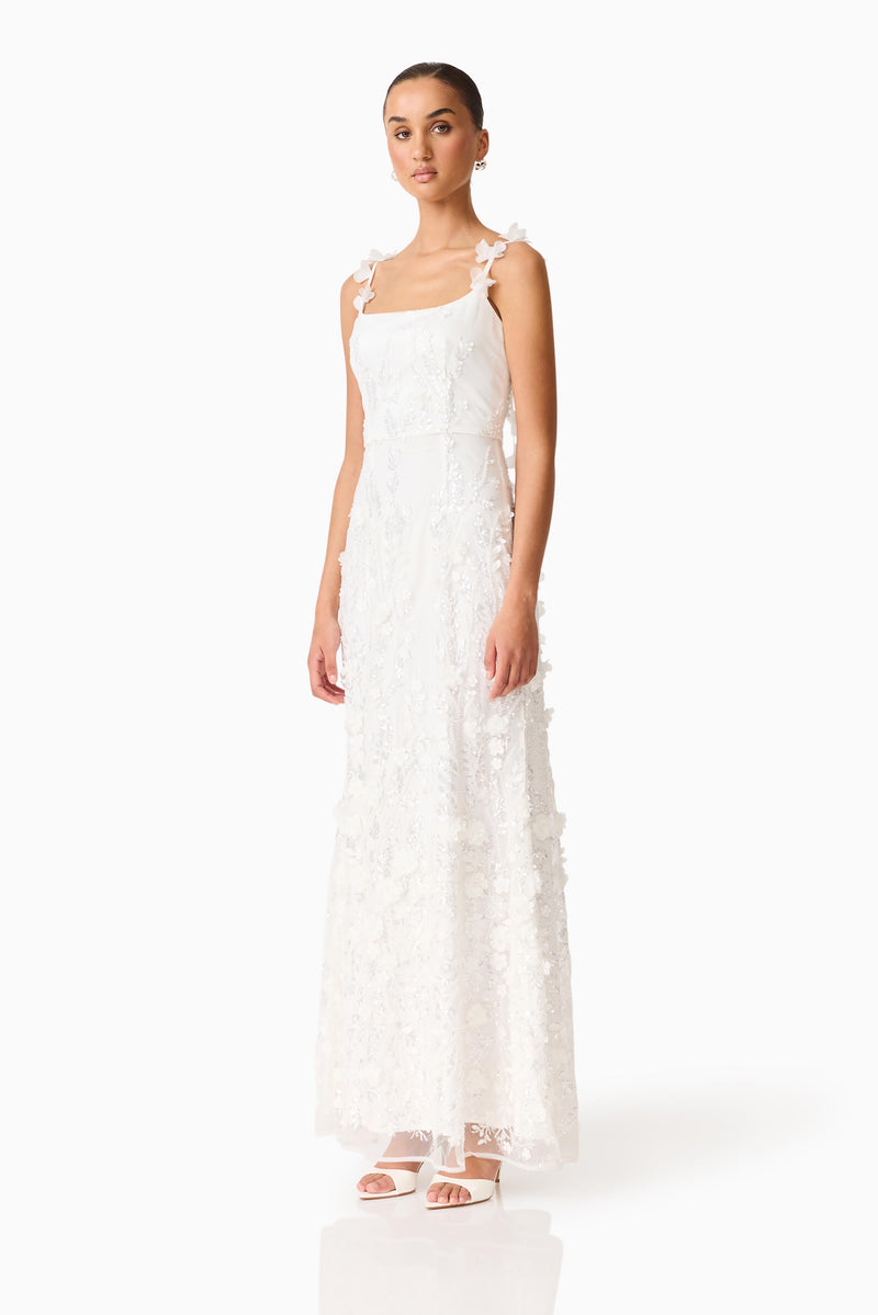 rina maxi dress Rina Beaded Gown - White - L