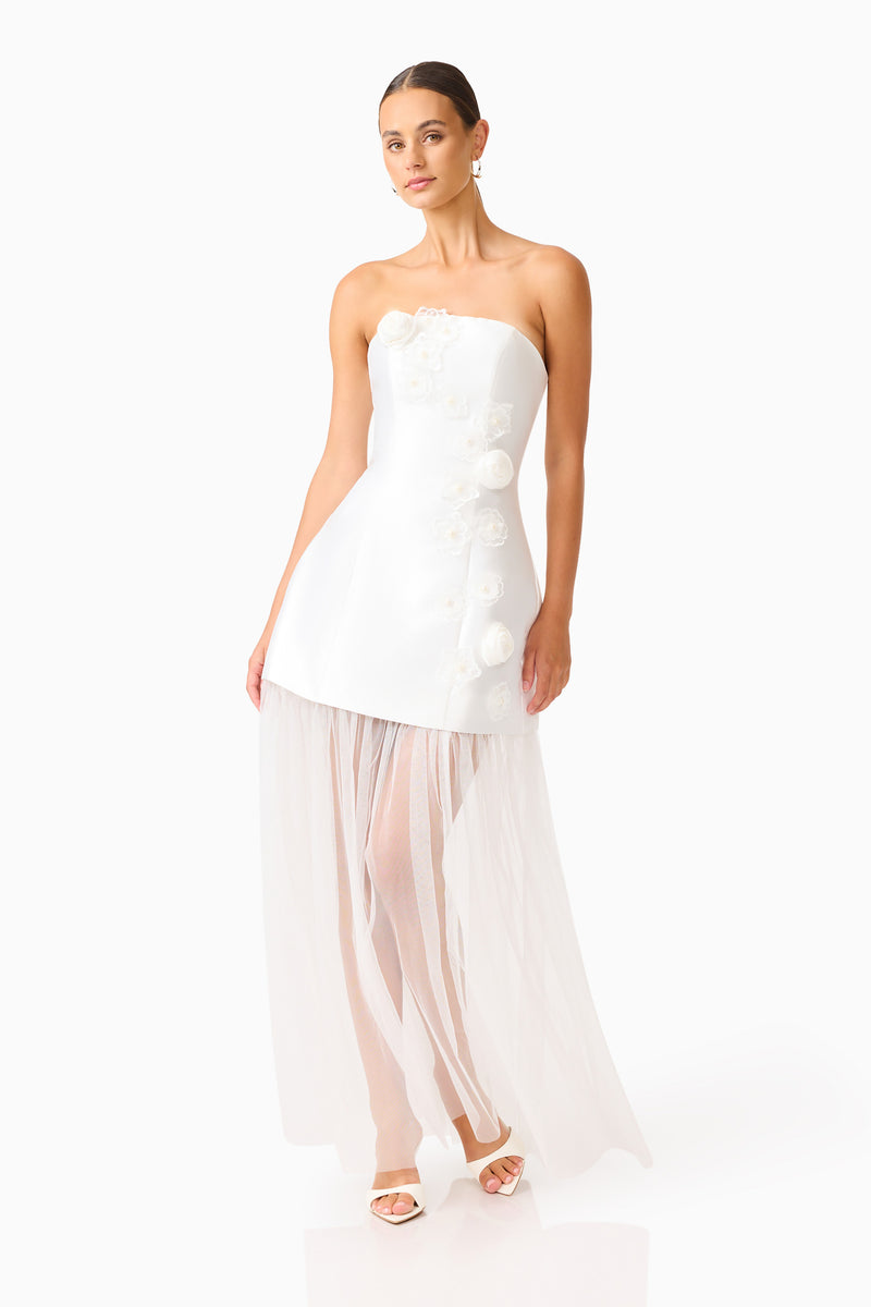Oleander Strapless Maxi Dress - White - M - ELLIATT Oleander Strapless Maxi Dress - White - M - ELLIATT