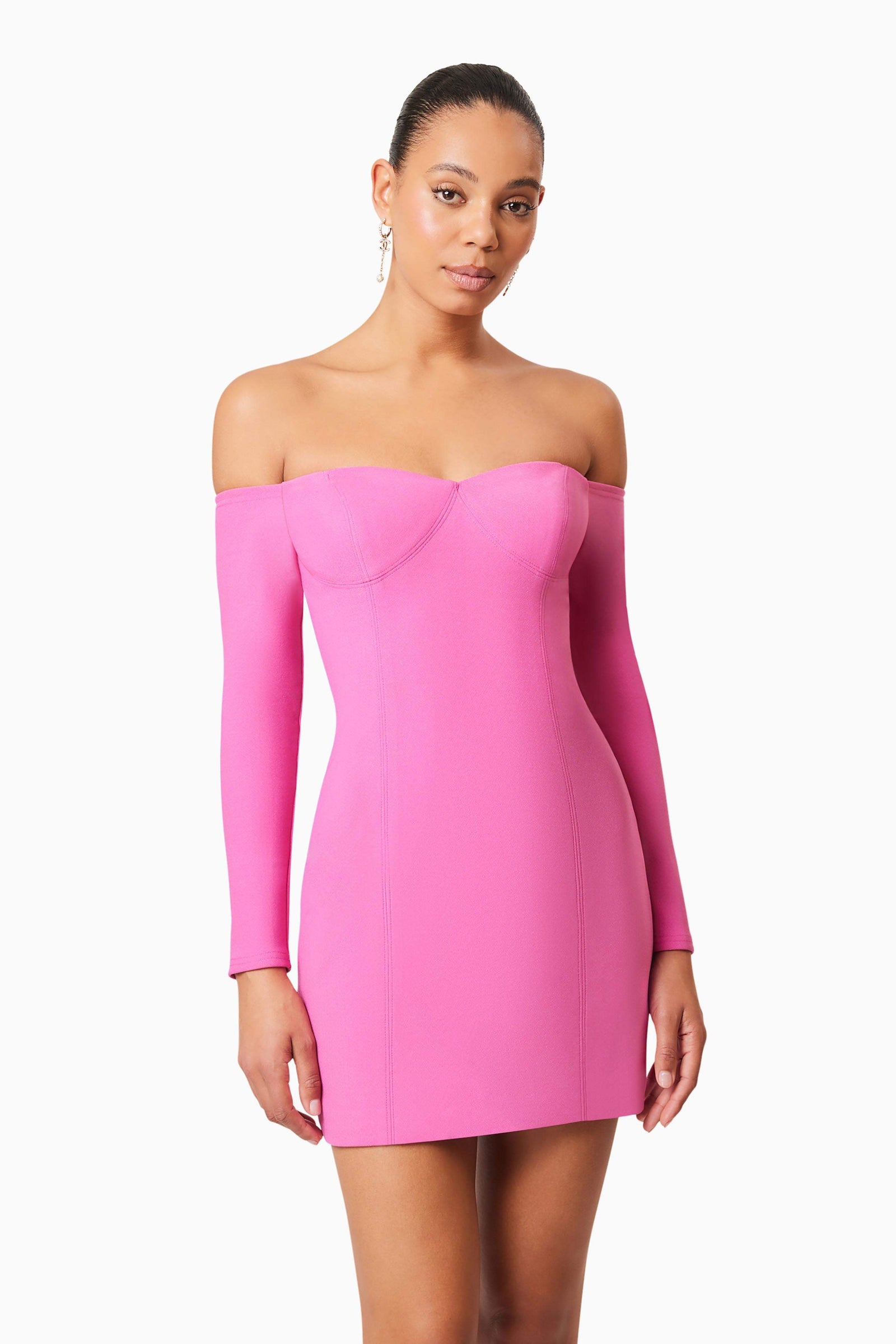 pink bodycon dress long sleeve Amazon.com: Spring Women Long Sleeve Fashion Pink Festhers Sexy Bodycon  Mini Dress (US, Alpha, Large, Regular, Regular) : Clothing, Shoes & Jewelry