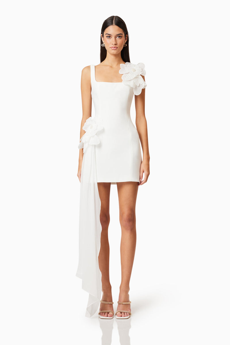 Janelle Party Mini Dress - White - XXS