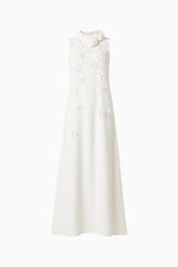 Lilydale 3D Maxi Dress In White ghost shot