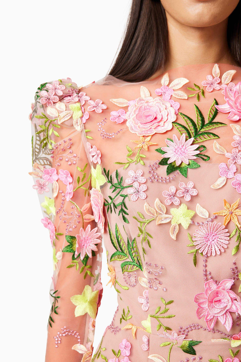 elliatt aella mini dress Aella Embroidered Mini Dress In Pink