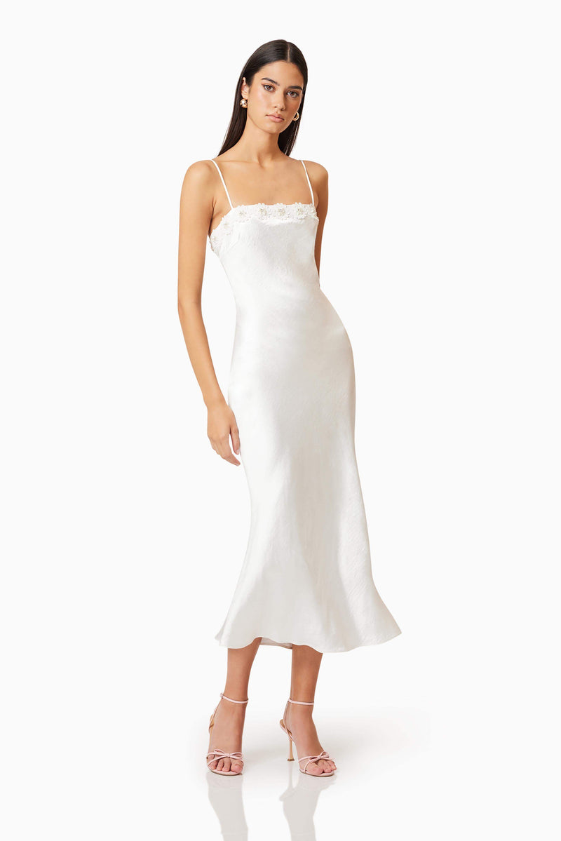 Clarissa Midi Dress In White Clarissa Midi Dress In White