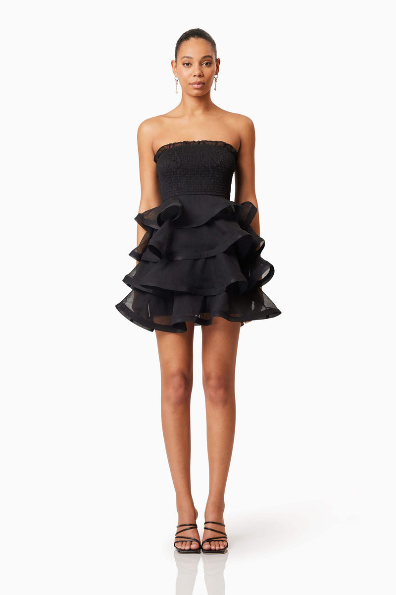 Louise Strapless Mini Dress - Black - S