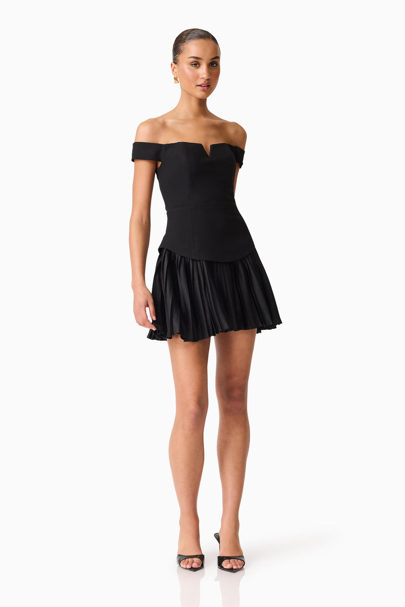 Elva Off Shoulder Mini Dress - Black - XL - ELLIATT Elva Off Shoulder Mini Dress - Black - XL - ELLIATT
