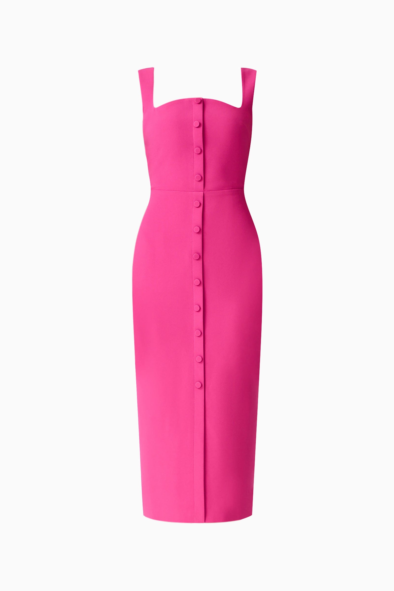 open lace back dress Elva Fitted Midi Dress in Pink – Elliatt