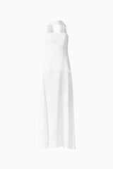 Noralyn Strapless Gown in White ghost shot 