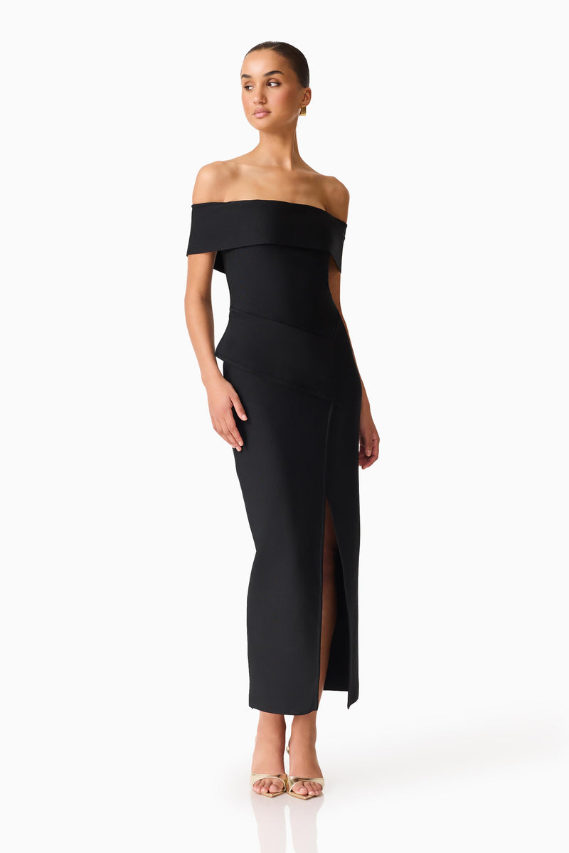 elliatt celia mini dress Celia Off The Shoulder Gown - Black - XS