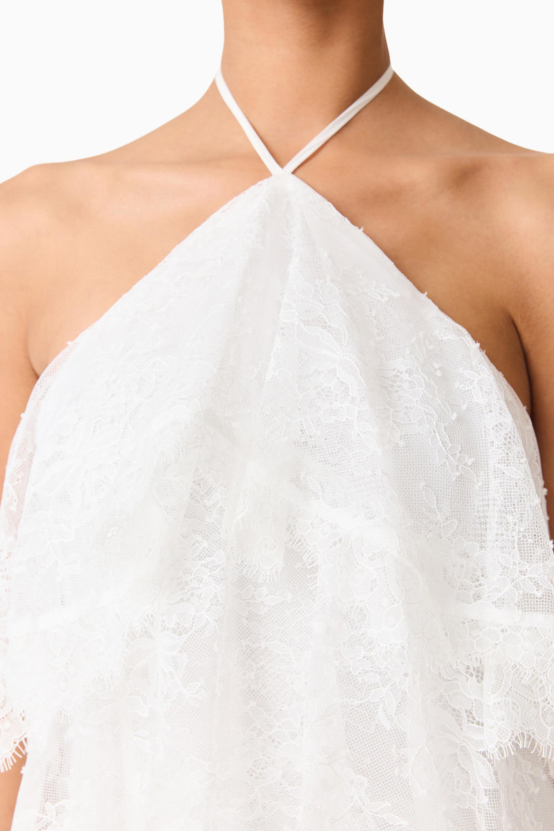 Evelin Lace Gown in White | Halter Neckline Elliatt Evelin Lace Gown in White | Halter Neckline Elliatt