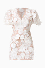 Zayla 3D Floral Mini Dress close up detail shot