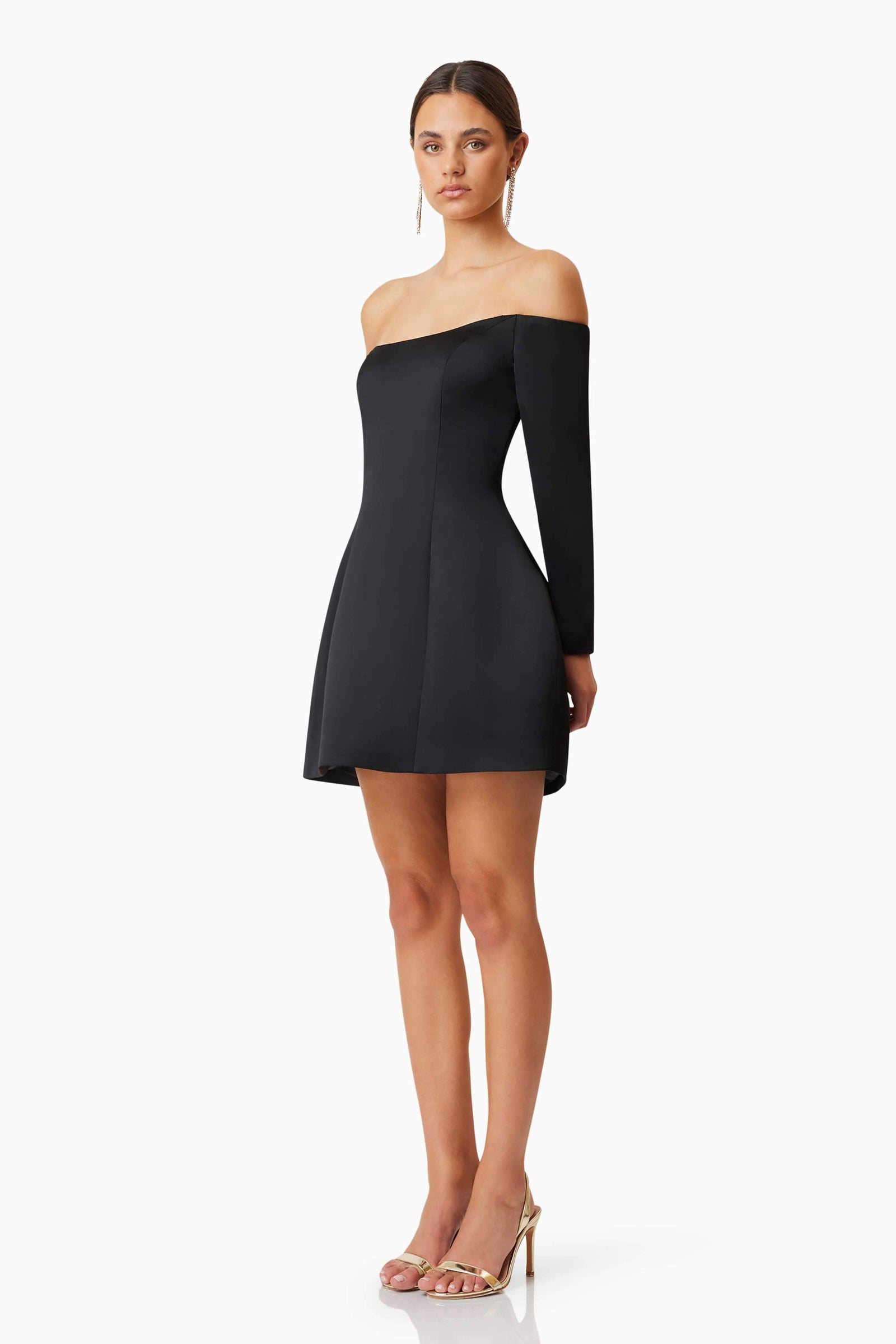 vida off the shoulder day mini dress in white Vida Off The Shoulder Day Mini Dress - Black - XL