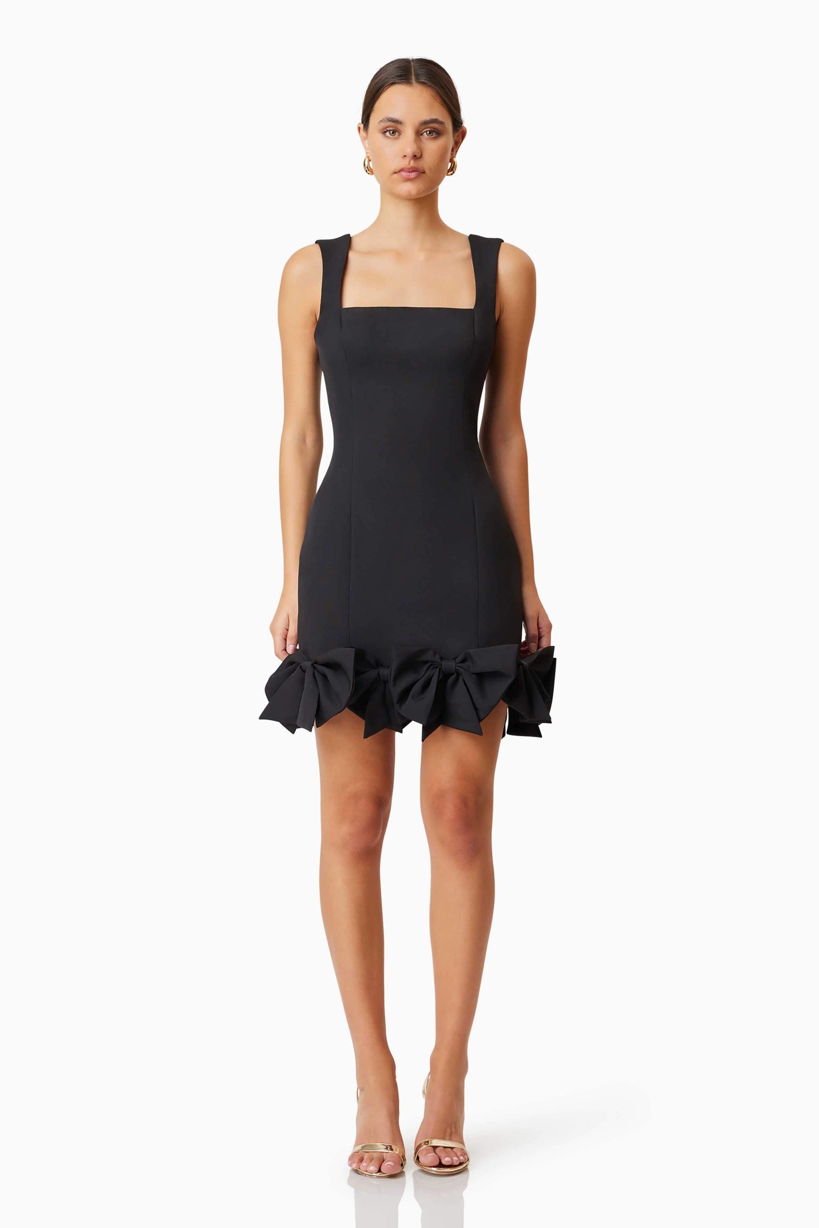 Kennedy Mini Bow Dress In Black Elliatt Kennedy Mini Bow Dress In Black Elliatt