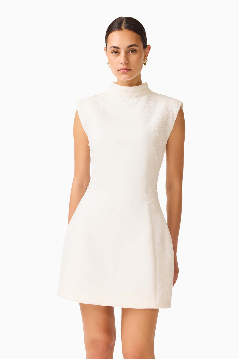 elysia mini dress Lace in White this essential piece features Group Color:cloud OGFW25 Women's Lemon Ruched Bandeau