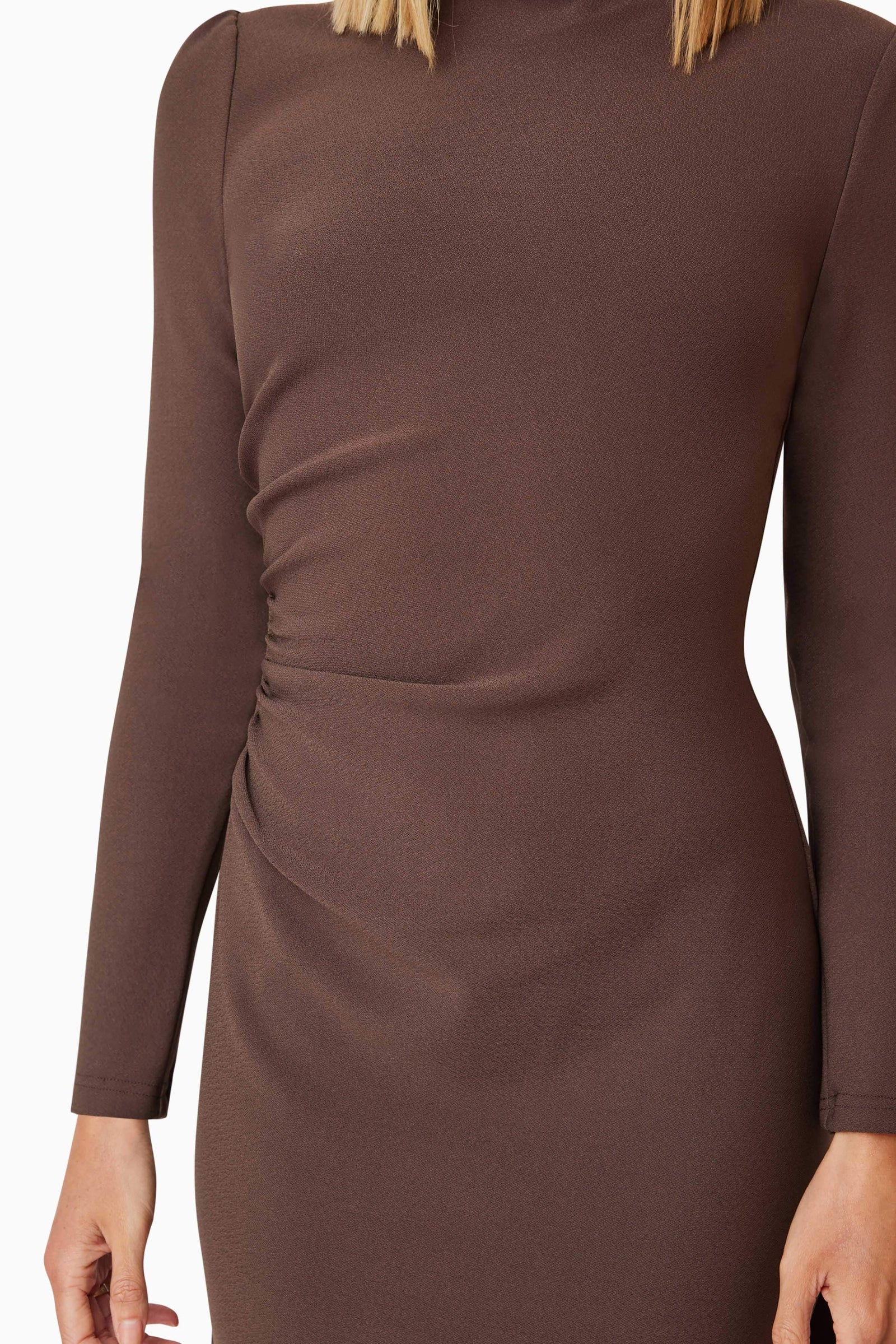 Nola Long Sleeve Maxi Dress In Brown Elliatt Nola Long Sleeve Maxi Dress In Brown Elliatt