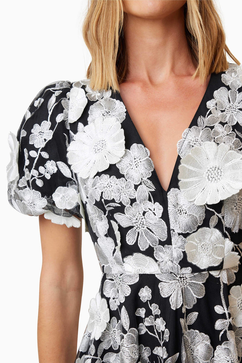 Selene Floral Mini Dress In Black Elliatt Selene Floral Mini Dress In Black Elliatt