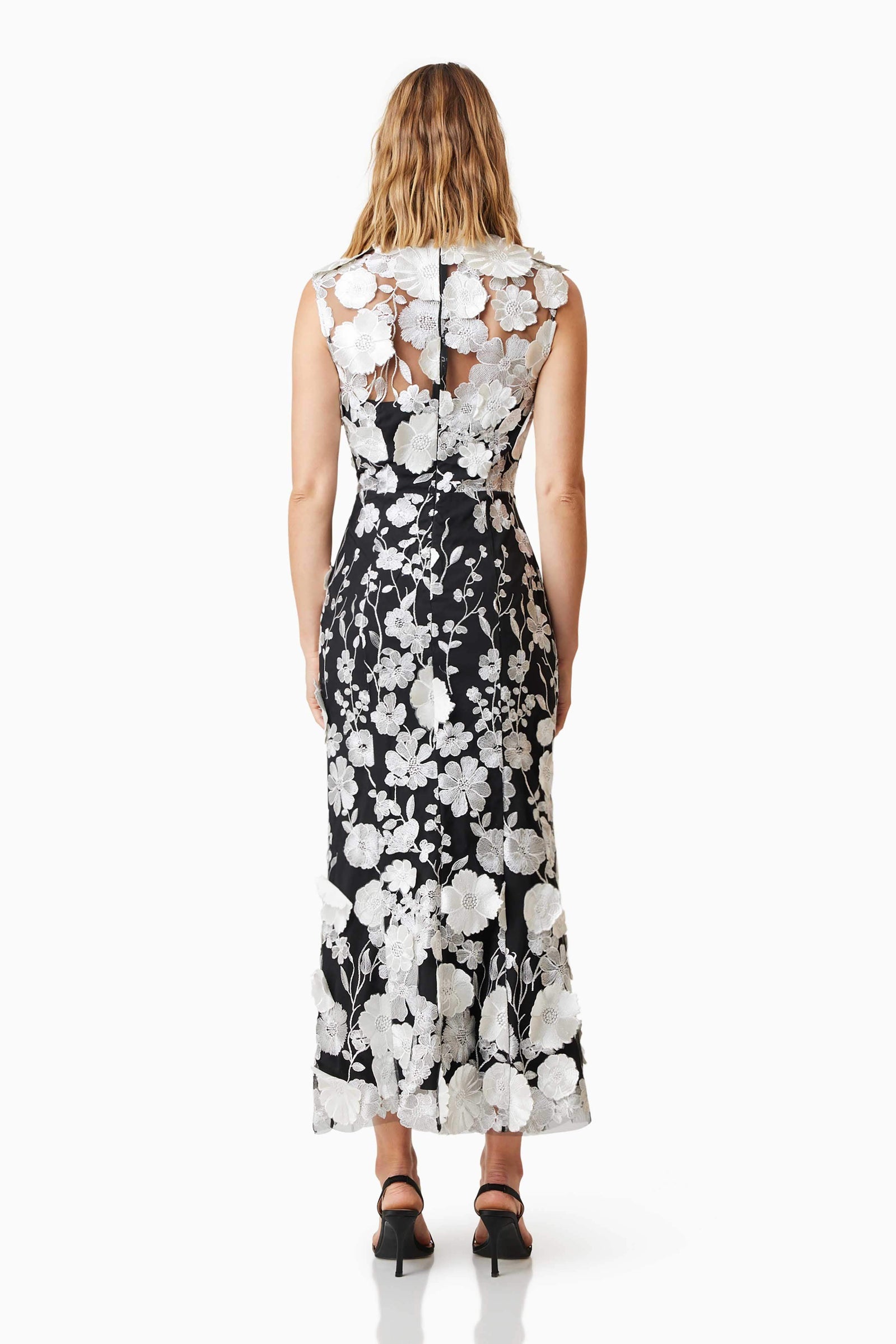 Selene Cocktail Midi Dress Black – Elliatt