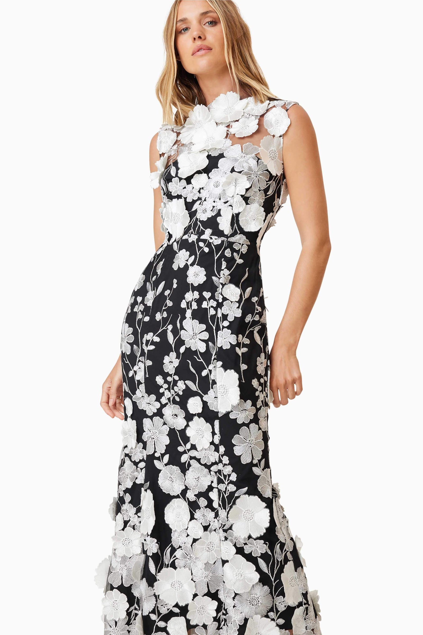 Selene Cocktail Midi Dress Black – Elliatt