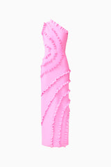Orelia Asymmetrical Gown in Pink ghost imager