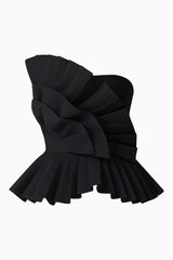 Orelia Pleated Top in Black