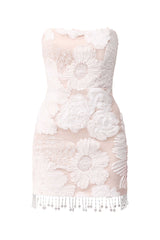 Roxana Strapless Mini Dress in White ghost shot 