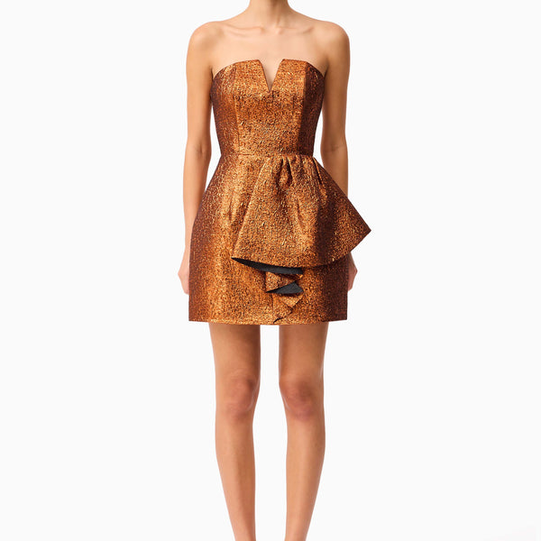 green emerald velvet dress Short Beaded Copper Hoco Dress: Mac Duggal 5928 Copper / 0