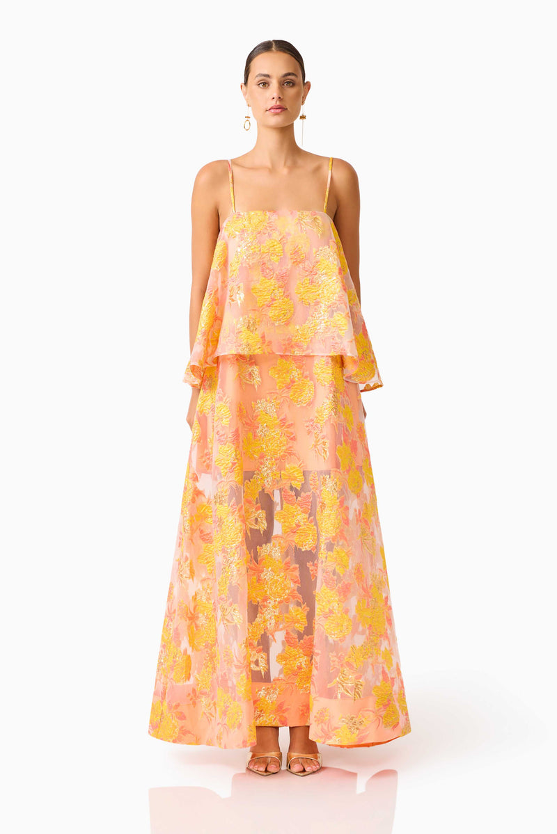 elliatt dress orange Orange Halter Cutout Maxi Dress by ELLIATT