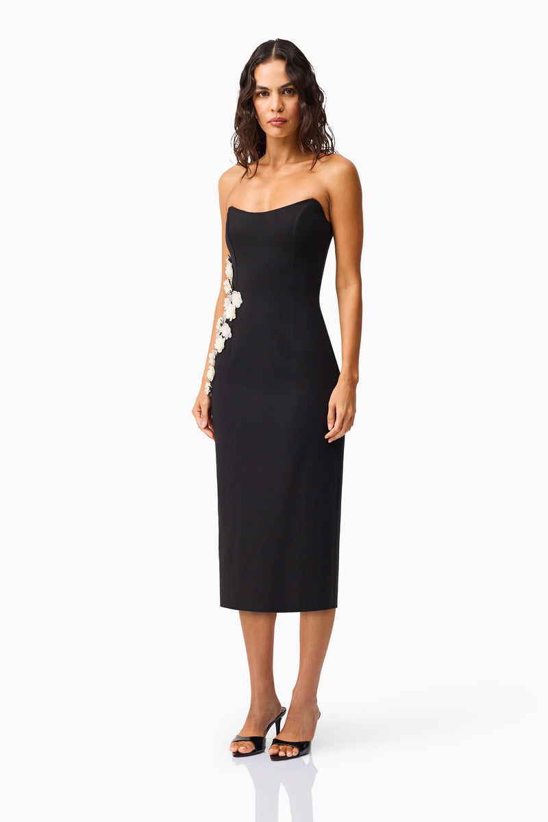 Yasmine Strapless Maxi Dress in Black | Sleek & Elegant Elliatt Yasmine Strapless Maxi Dress in Black | Sleek & Elegant Elliatt