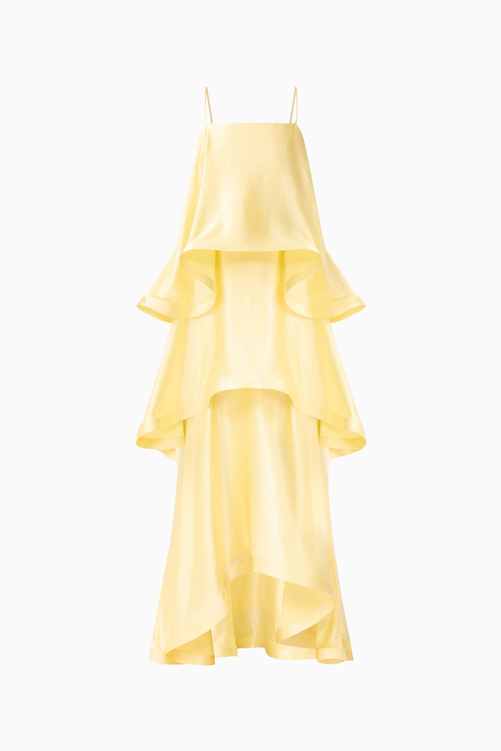 Tilly Tiered Maxi Dress in Butter Yellow – Elliatt