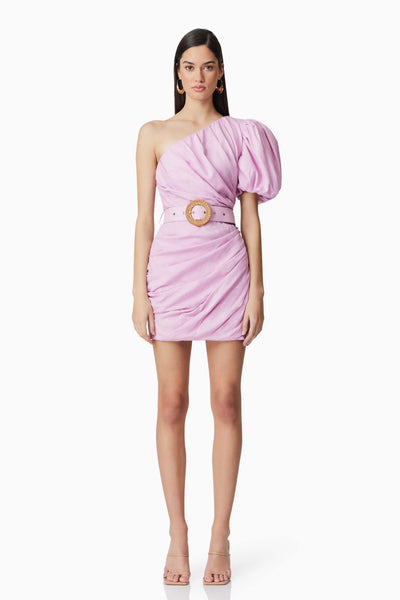Kara Asymmetrical Mini Dress in Purple | One Shoulder Design Elliatt Kara Asymmetrical Mini Dress in Purple | One Shoulder Design Elliatt