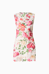 Roselle Shift Mini Dress Pink Floral ghost shot