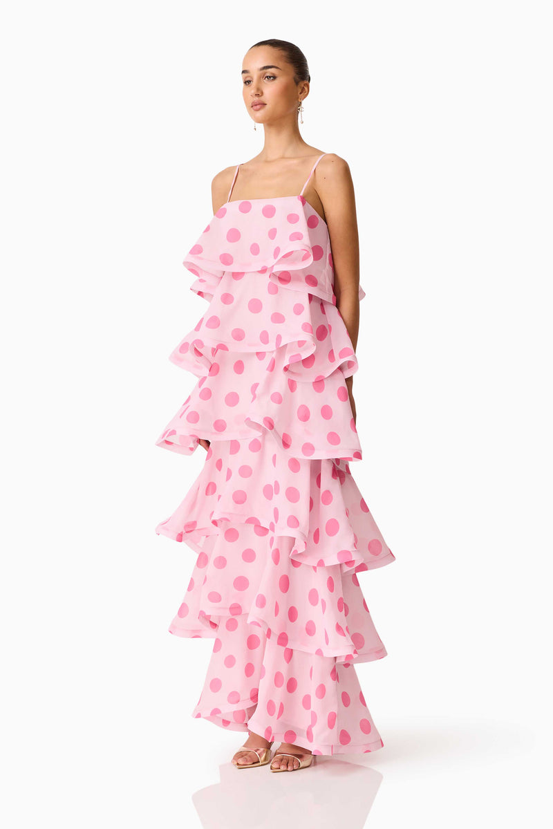 halite maxi dress in pink elliatt Curaae by Elliatt Nicole Maxi Dress in Pink