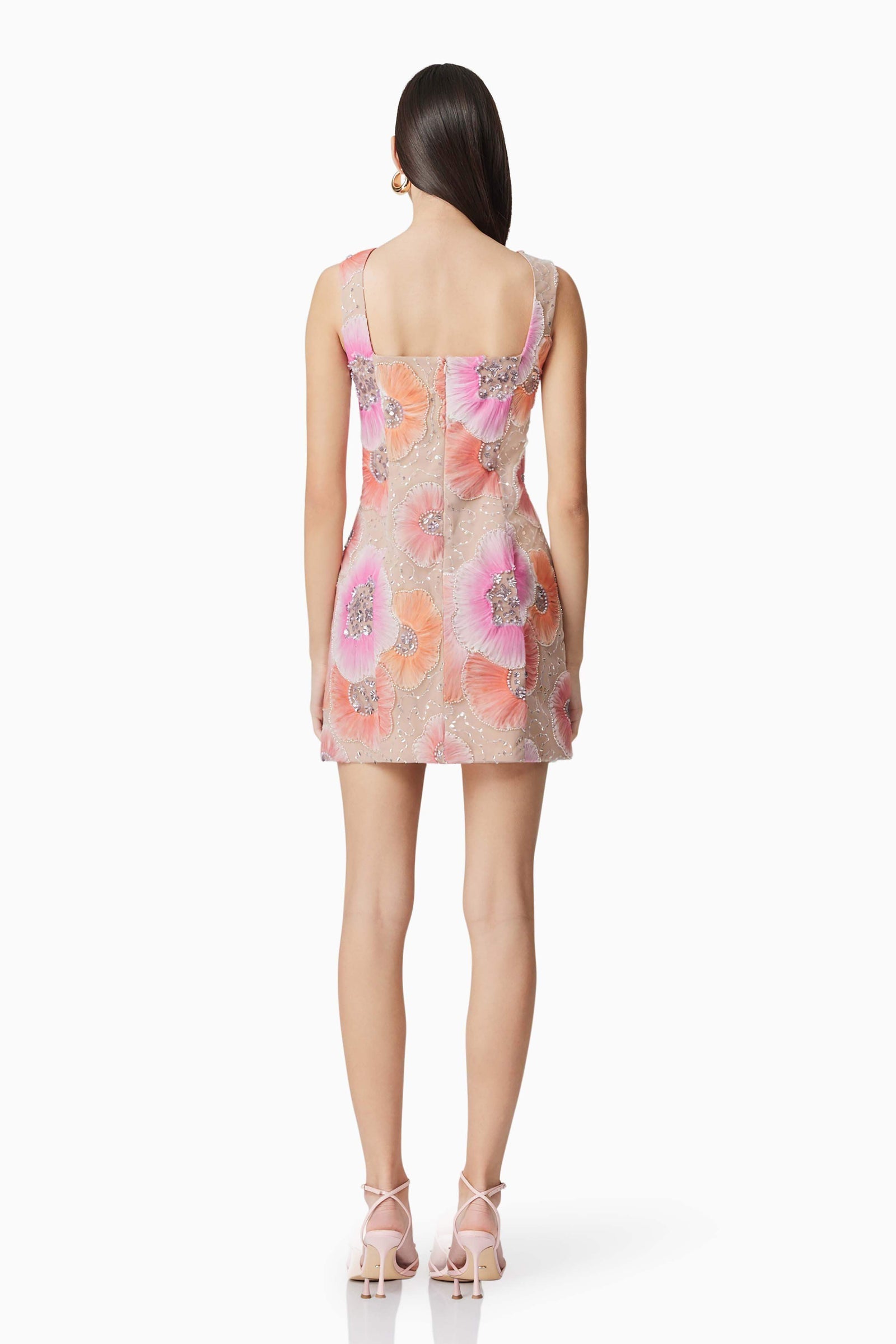 elliatt brittany floral appliqué midi dress Brittany Floral Mini Dress in Pink – Elliatt