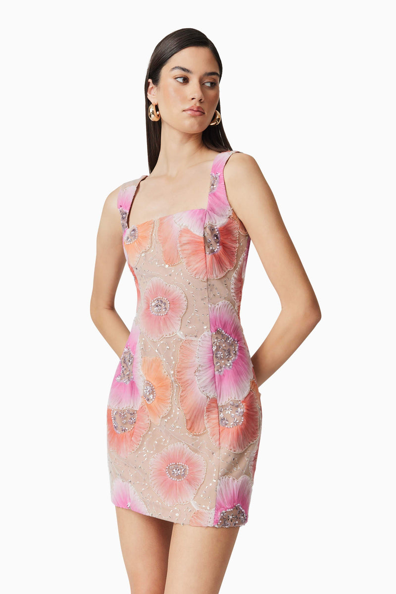 elliatt pink mini dress Brittany Floral Mini Dress in Pink