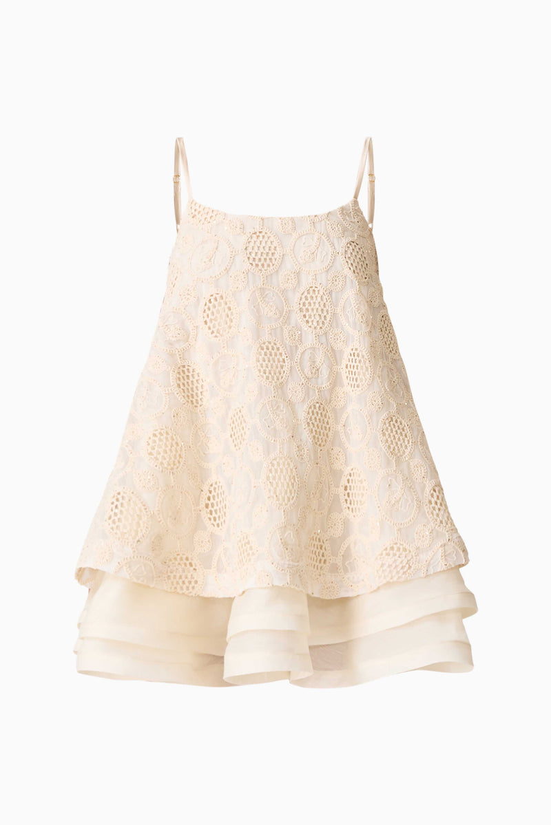 Vessia Shift Mini Dress in Cream