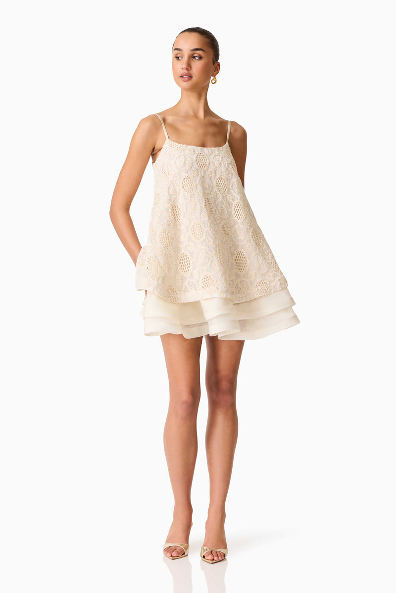 shift mini dress Vessia Shift Mini Dress - Cream - S